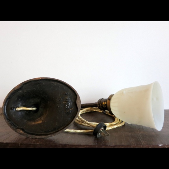 Antique Glass Desk Lamp Goose Neck Prohibition Era - Picture 4 of 4